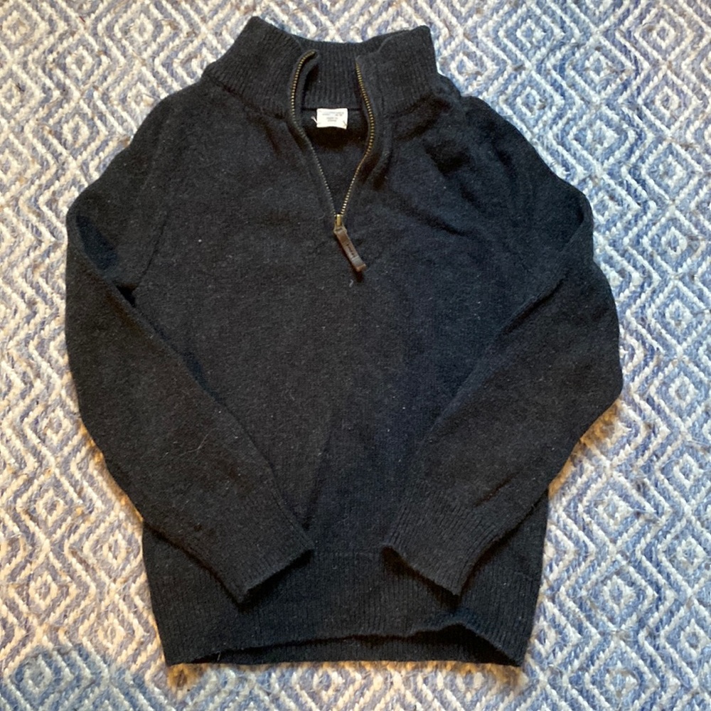 Crewcuts quarter zip cotton sweater